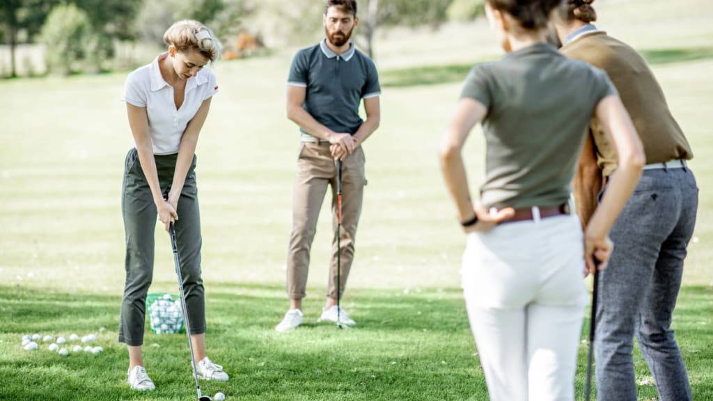 People Playing Golf Outoors